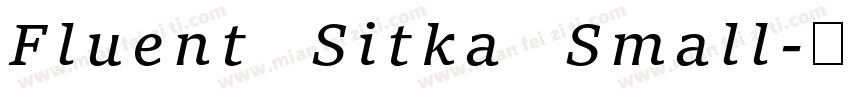Fluent Sitka Small字体转换